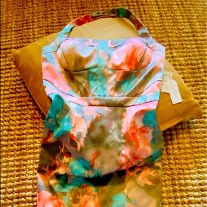 Beautiful never worn pink and teal floral dress!